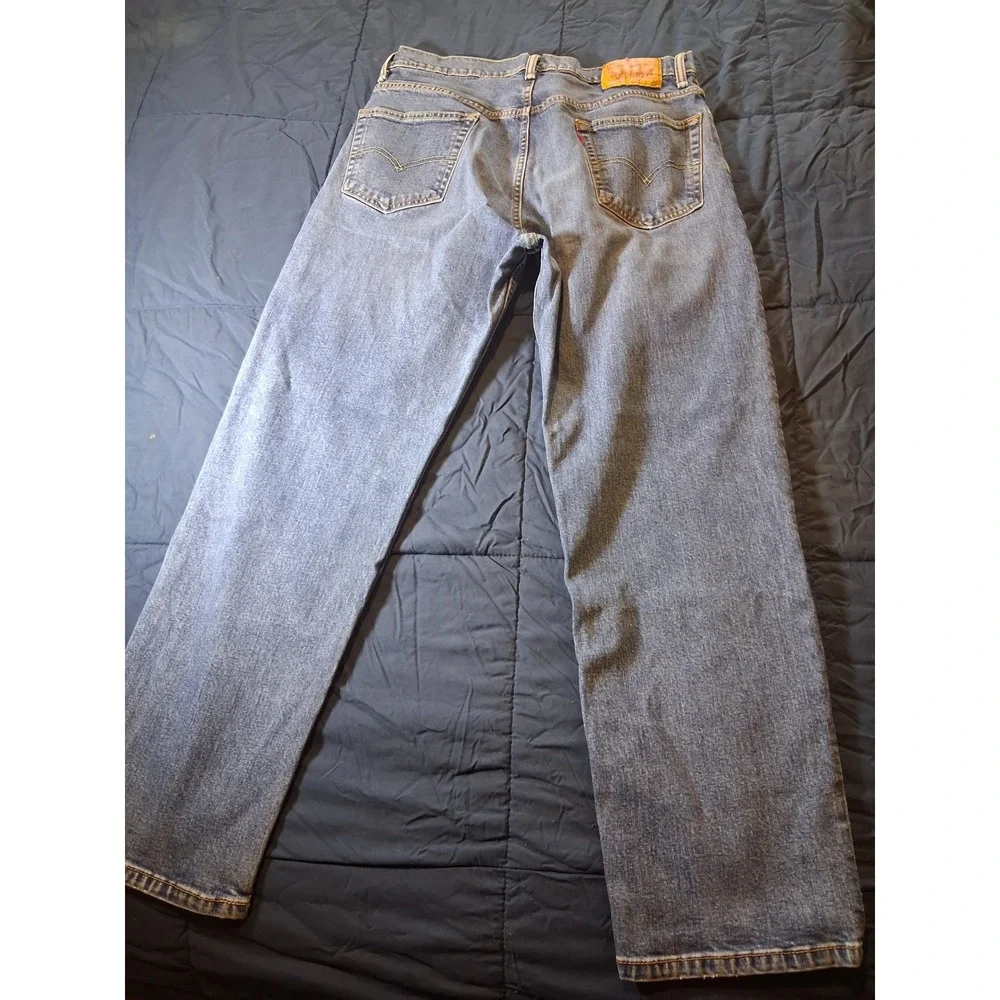 Levis 550 Relaxed Fit Jeans Mens 34x30‎ Medium Wash Blue Denim Tapered Leg